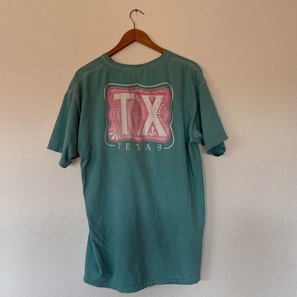 Texas Teal and Pink Graphic T-Shirt - Picture 3 of 5